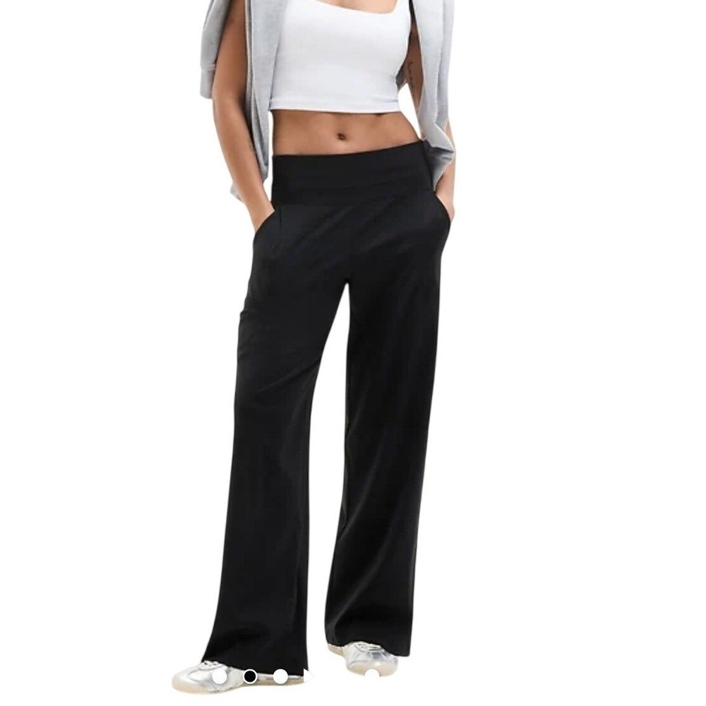 Athleta Womens Black Venice High Rise Wide Leg Pant XL Stretch Yoga Athleisure